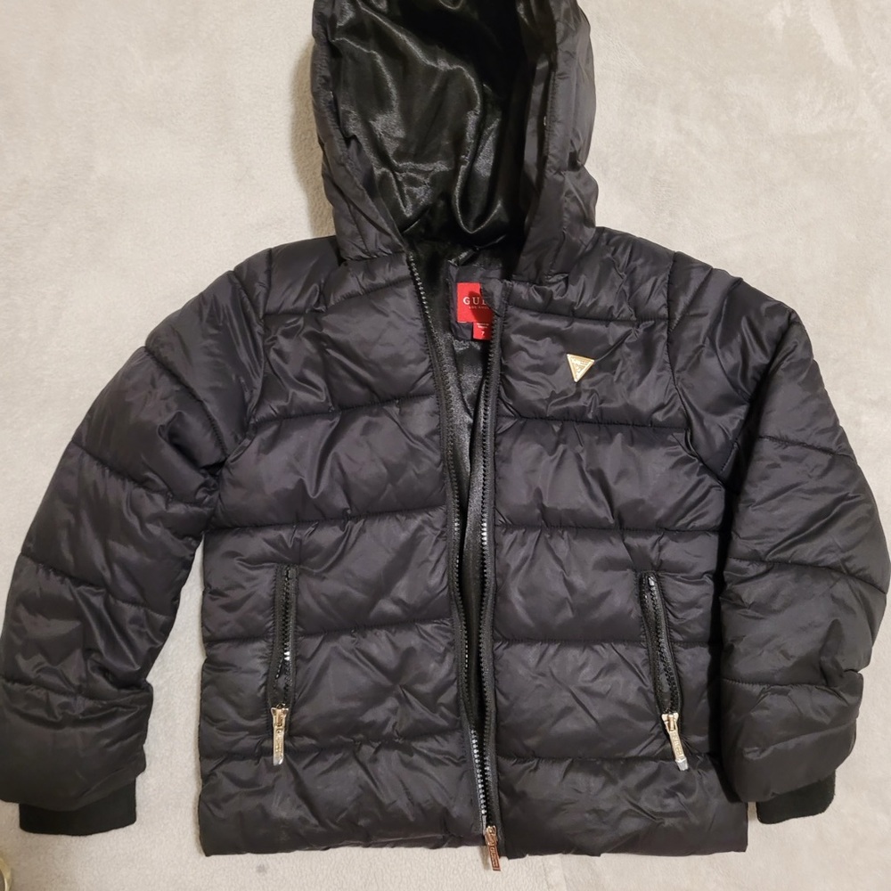 Guess Black Puffer Jacket for Kids